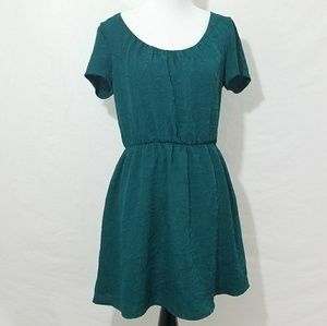 Pins & Needles turquoise open back dress fit flare